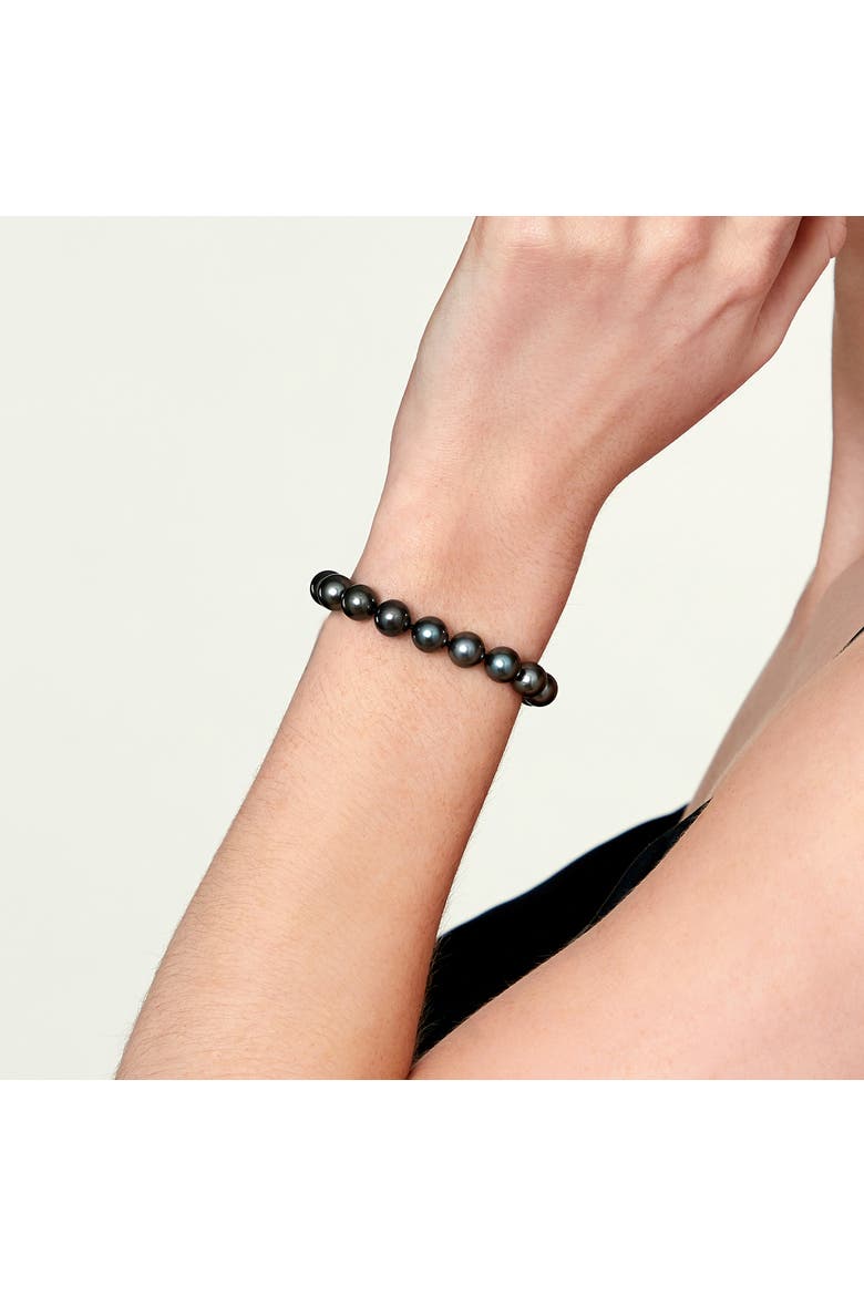 8-9mm Tahitian South Sea Pearl Bracelet - AAA Quality, Alternate, color, Yellow Gold Clasp