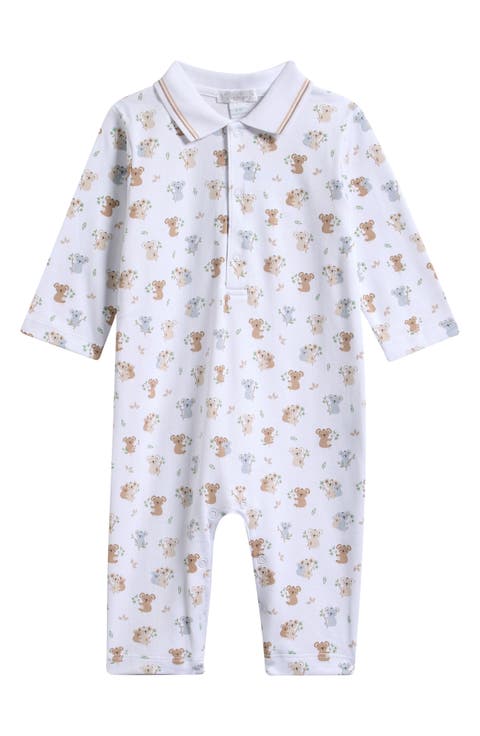 Kids' Koala Print Pima Cotton Playsuit