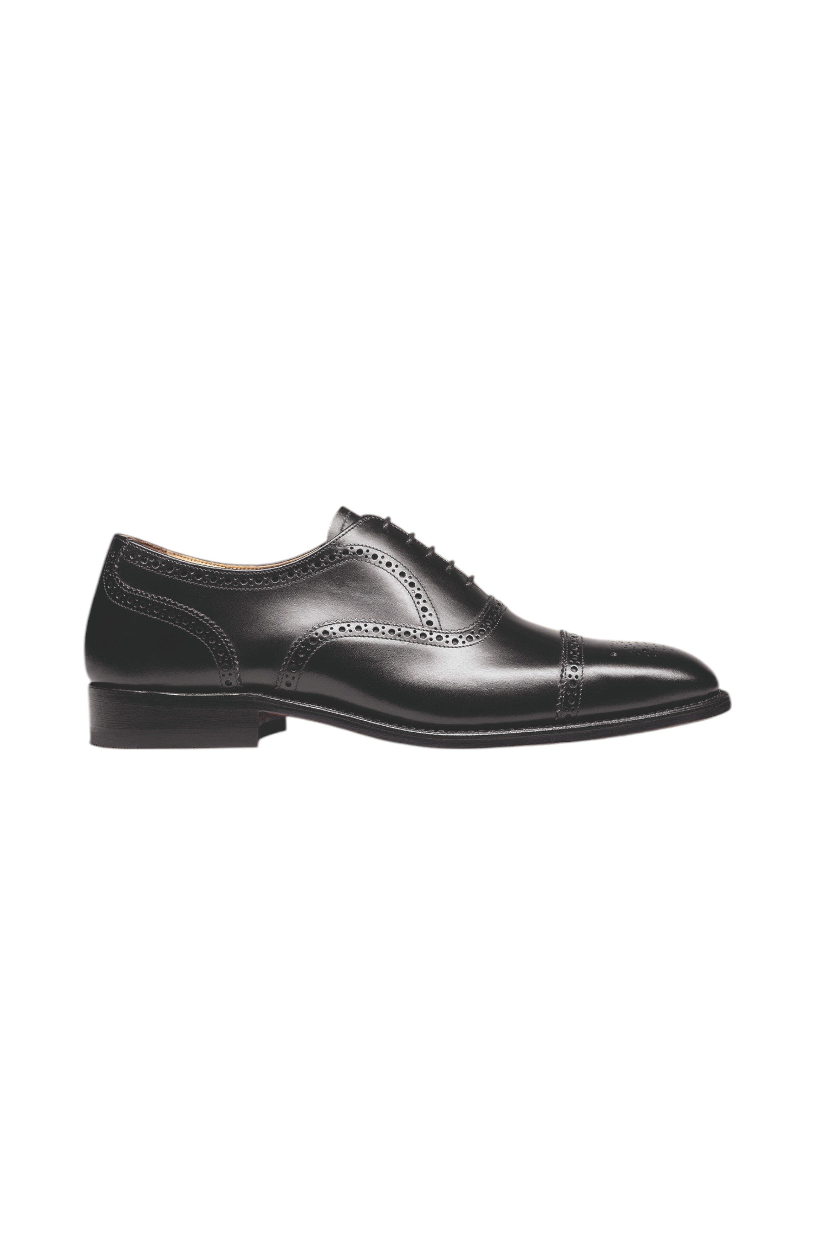 Leather Oxford Brogue Shoes, Alternate, color, Black