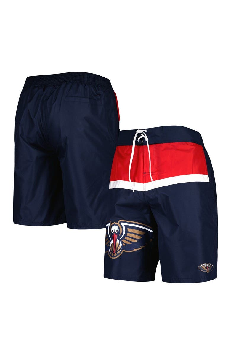 G-III SPORTS BY CARL BANKS Men's G-III Sports by Carl Banks Navy New Orleans Pelicans Sea Wind Swim Trunks, Main, color, Navy