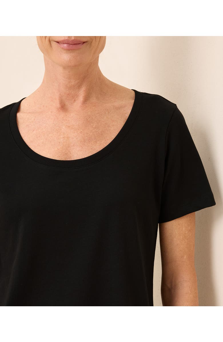 Pact Organic Cotton Softspun Scoop Neck Tee, Alternate, color, Black