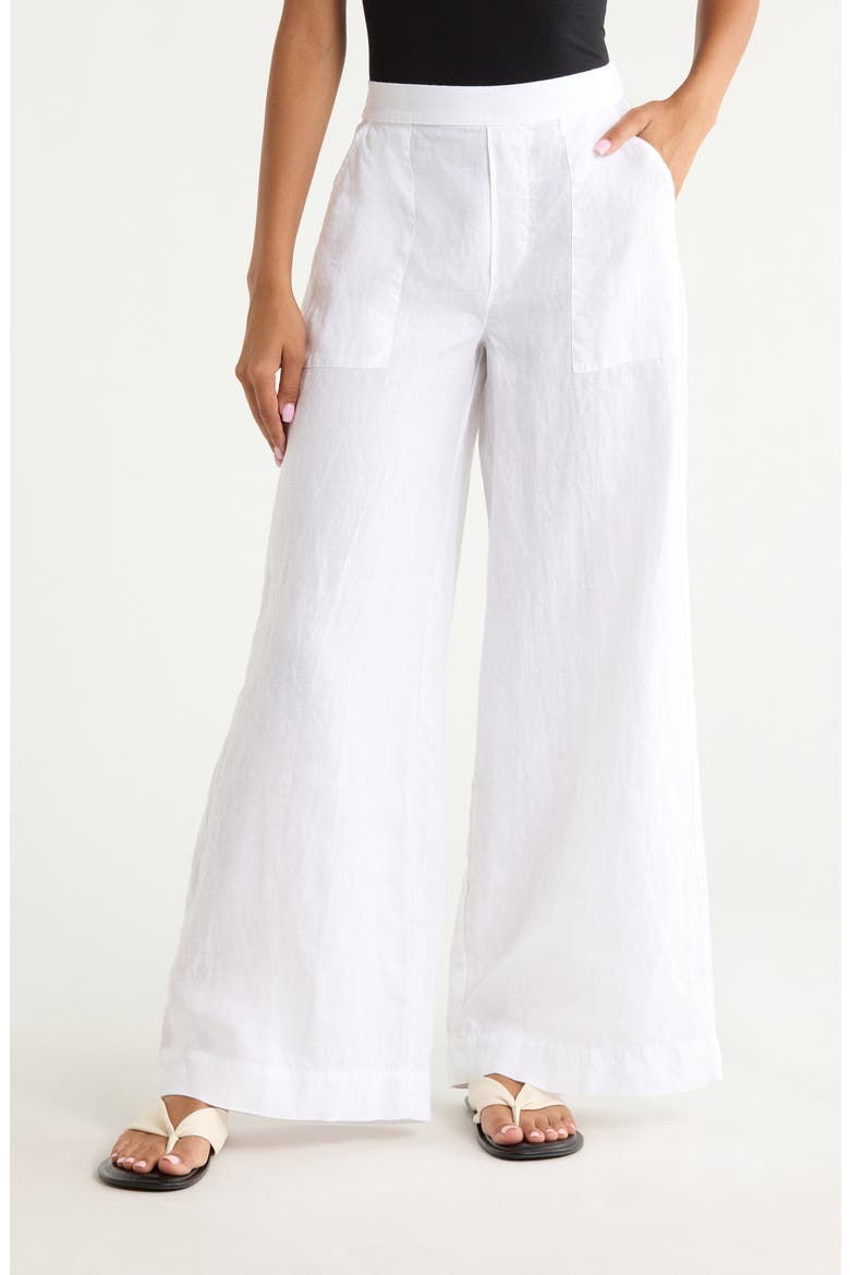 Madeline Wide Leg Pants, Main, color, WHITE
