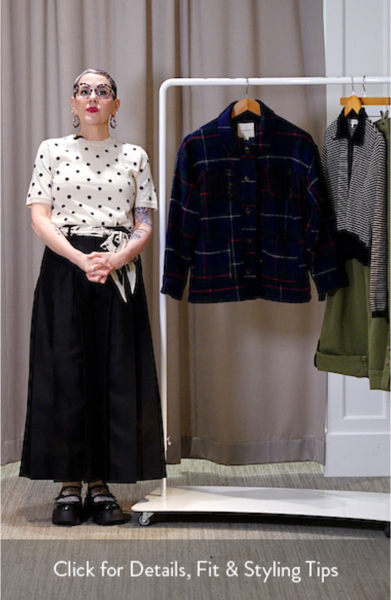 Fringe Plaid Shacket, sales video thumbnail