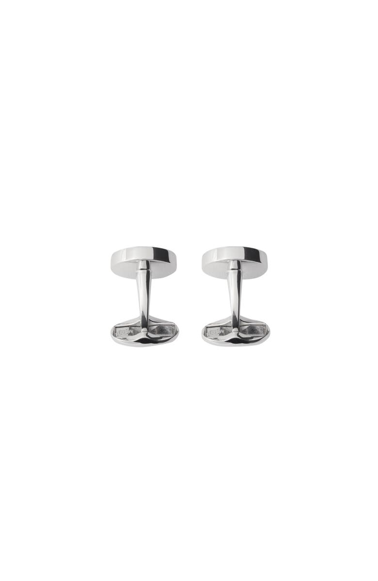 Burberry Logo Cufflinks, Alternate, color, Silver