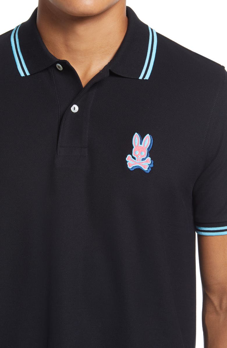 Psycho Bunny Tipped Piqué Polo, Alternate, color, 