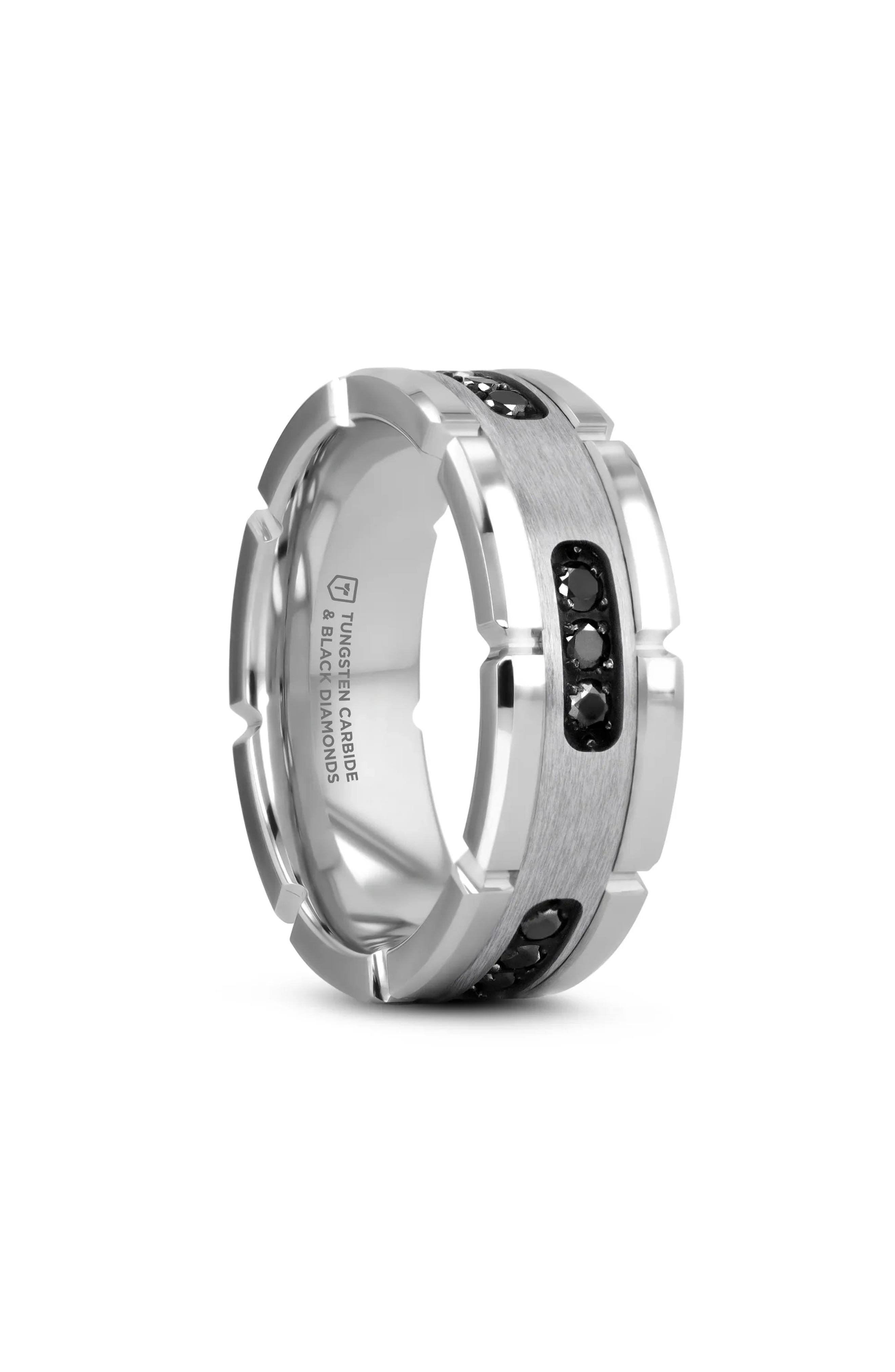 Larson Jewelers Valor Grooved Tungsten Wedding Band With Inlay And ...