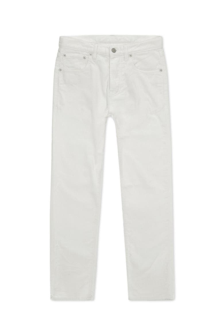 Corduroy Five Pocket Trousers, Main, color, Ecru