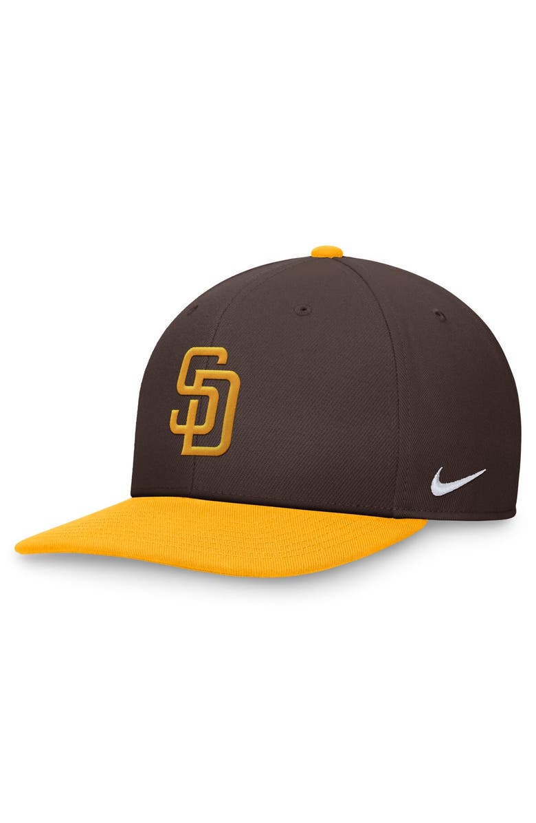 Nike Men's Nike Brown/Gold San Diego Padres Evergreen Two-Tone Snapback Hat, Main, color, Brown