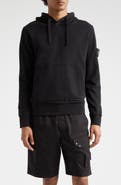 Stone Island Logo Patch Cotton Hoodie