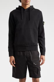 Stone Island Logo Patch Cotton Hoodie