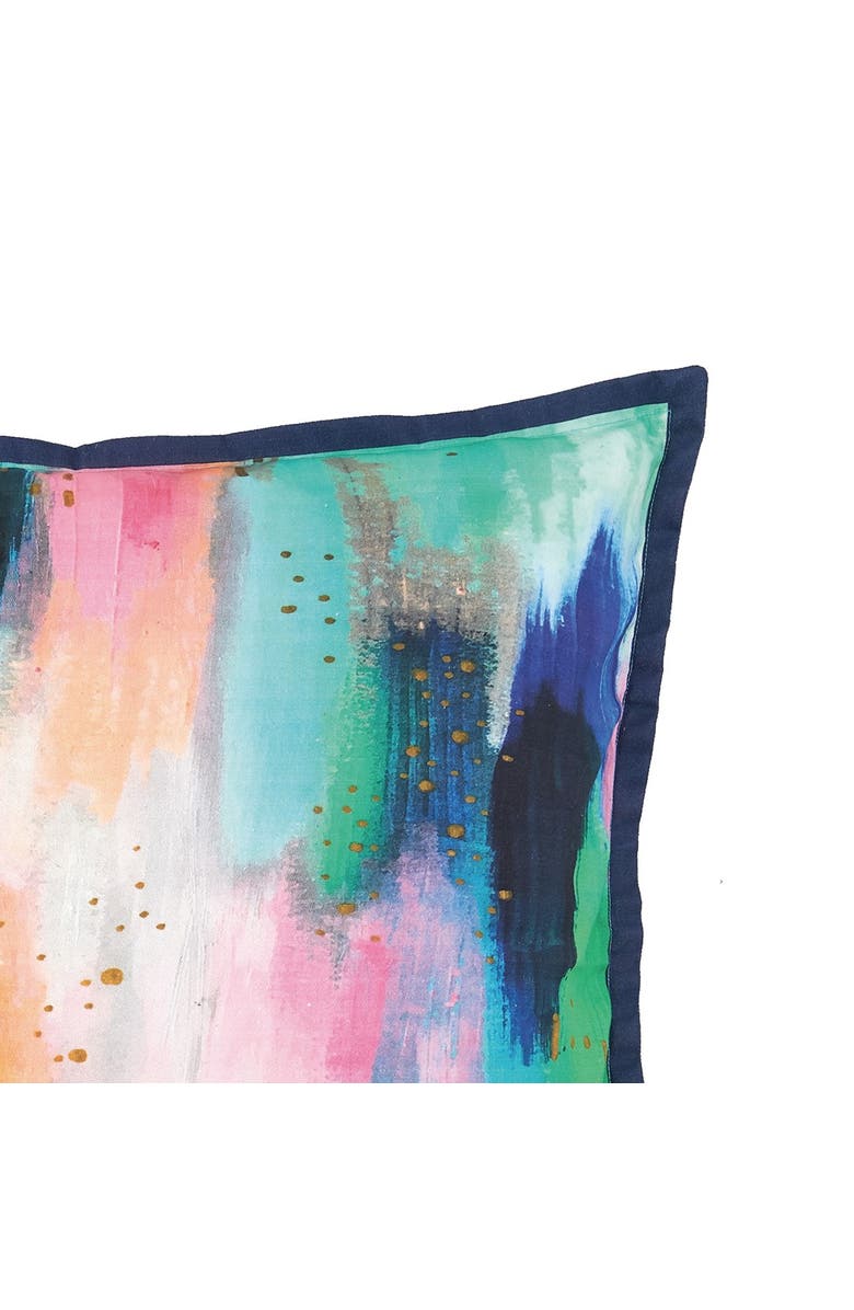 carol & frank Colorful Brush Strokes Accent Pillow, 22" x 22", Alternate, color, Blue