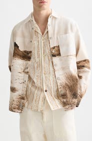 Scotch & Soda Scenery Button-Up Cotton Overshirt