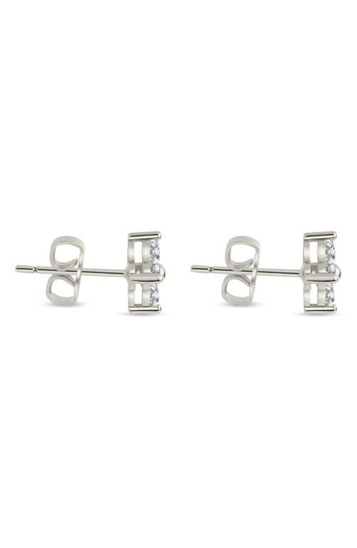 Sterling Forever Cz Cluster 2-pack Stud Earrings In Silver
