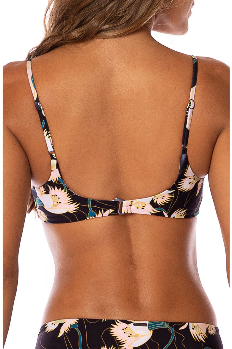 Floral Dreams Liberties Reversible Bikini Top, Alternate, color, BLACK