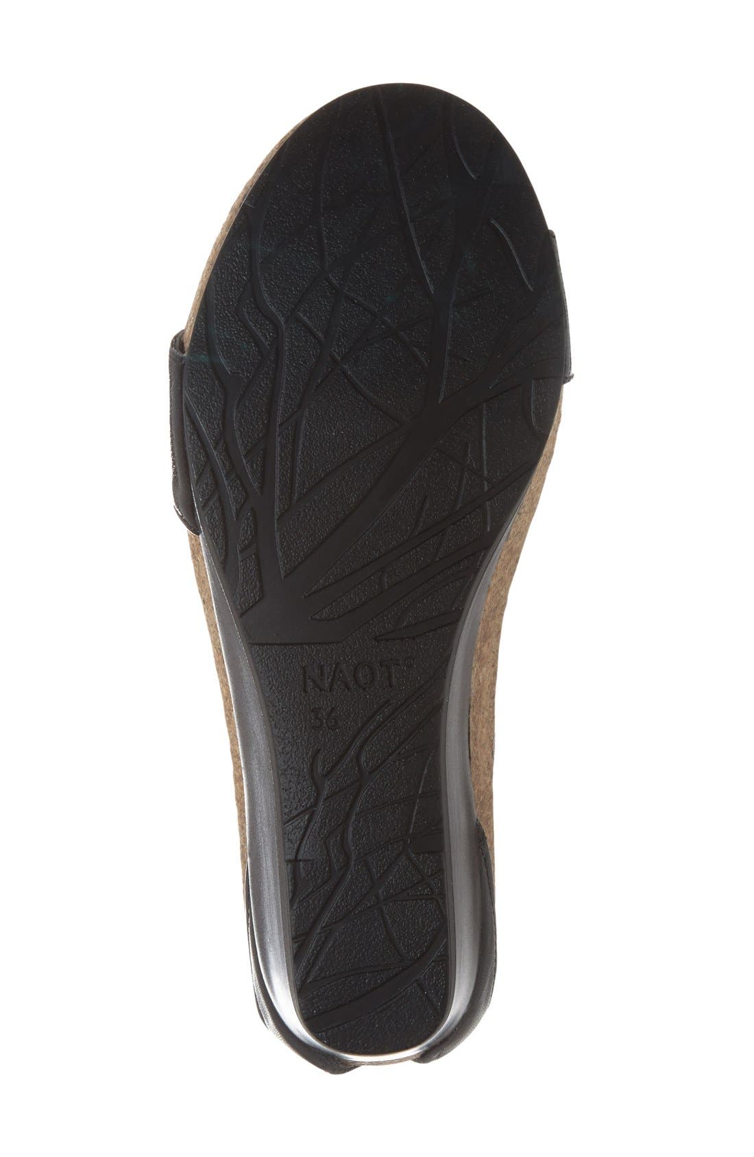 'Pixie' Sandal, Alternate, color, BLACK RAVEN LUSTER LEATHER