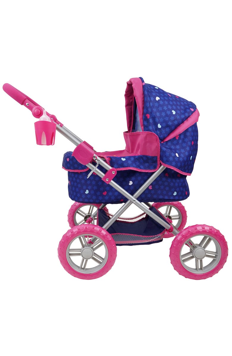 509 Unicorn Doll Pram in Blue & Pink, Alternate, color, Multicolored