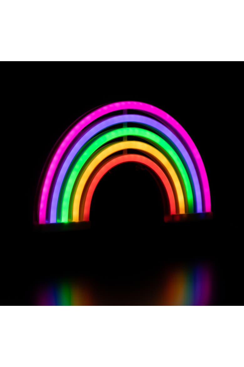 LED  Rainbow Neon Lighted Wall Art - 12"  - Mutlticolor, Alternate, color, Multi