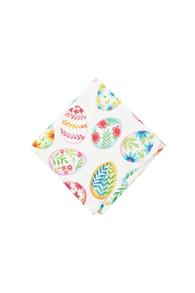 Easter Egg Charm 100% Cotton Set of 6 Cloth Napkins, Alternate, color, Green