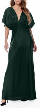 BY DESIGN Paige Dolman Sleeve Satin Dress
