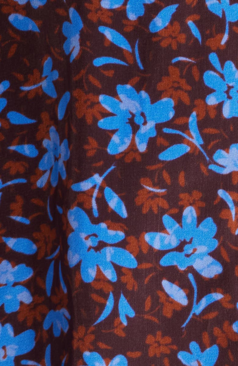 Rails Indi Floral Cotton Balloon Sleeve Top, Alternate, color, Russet Camellia