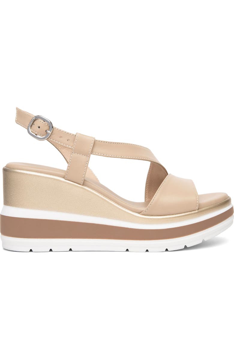 NeroGiardini Platform Wedge Sandal, Alternate, color, Beige