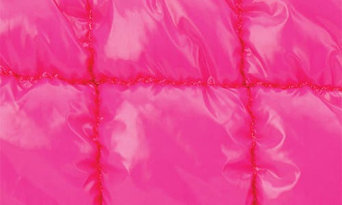 Iscream Kids' Hot Pink Shiny Quilted Nylon Belt Bag In Pink