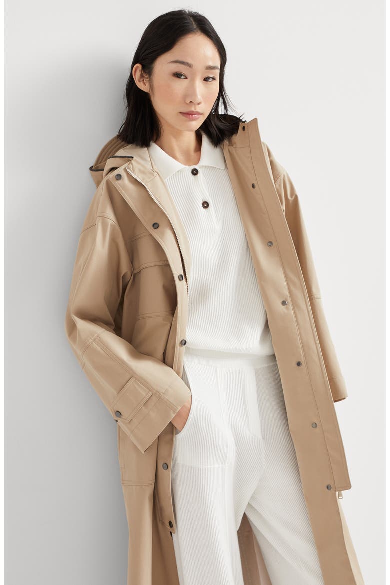 Parka with monili, Alternate, color, Beige