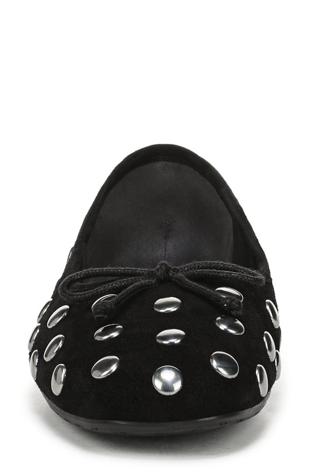 Sam Edelman Alie Stud Ballet Flat, Alternate, color, Black