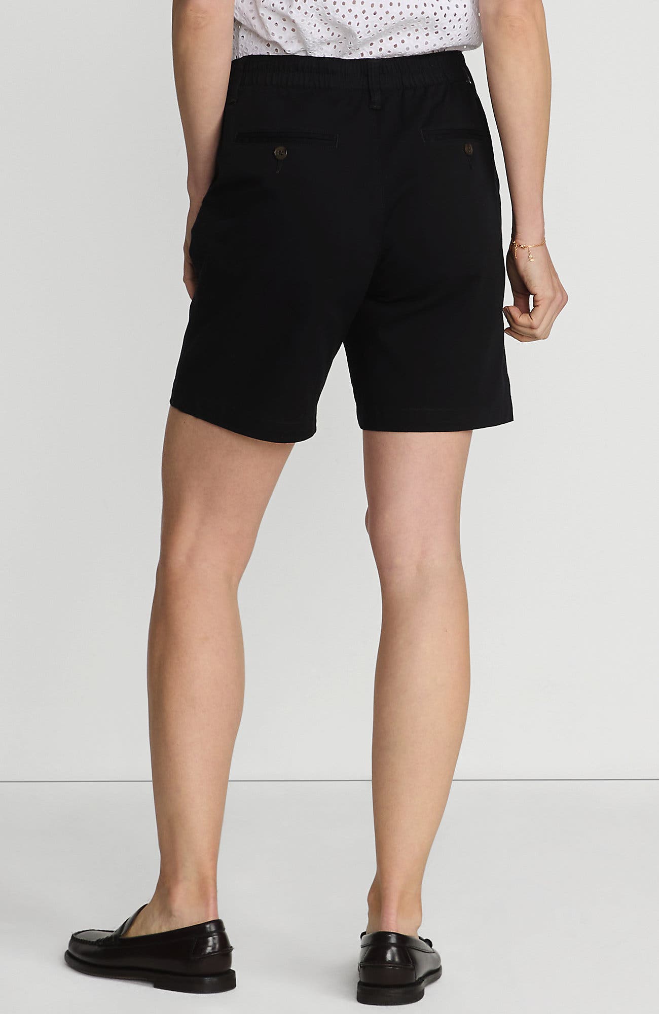 Plus Size Elastic Back Classic 7" Chino Shorts - image 2