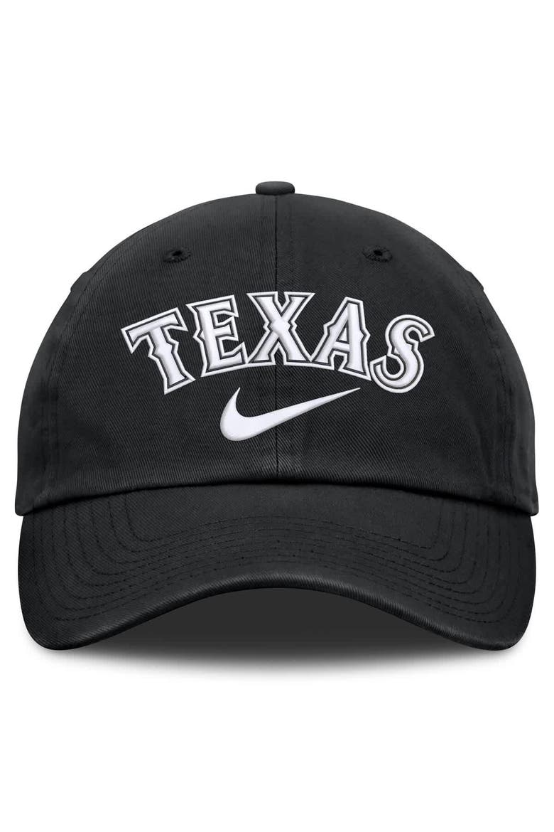 Men's Nike  Black Texas Rangers Primetime Club Adjustable Hat, Alternate, color, Black
