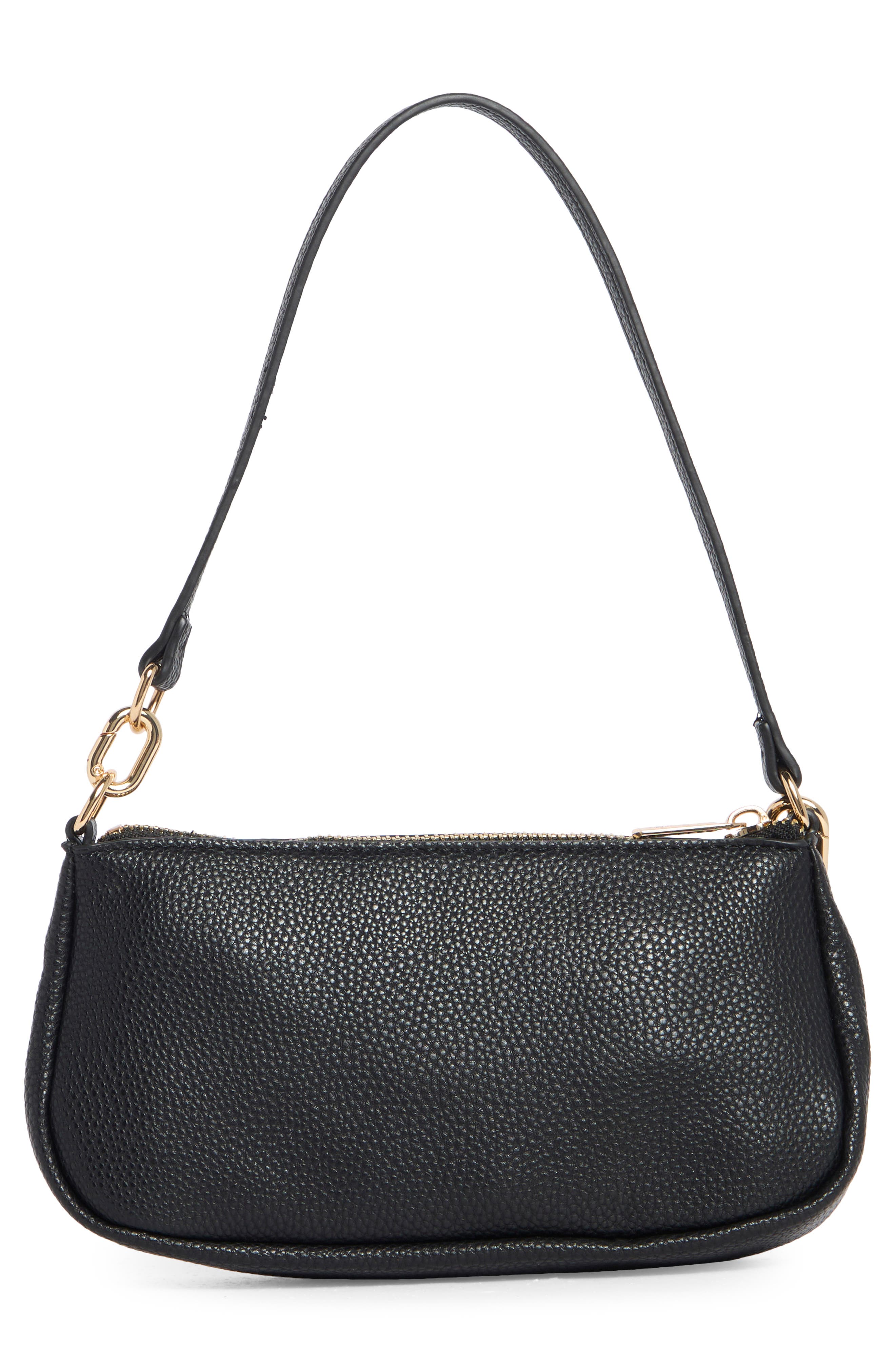 Nanette Lepore Margeaux Faux Leather Clutch, Alternate, color, Black - Heart Geo Black