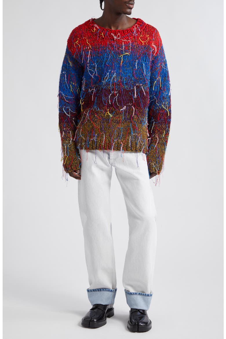 Bianchetto Hand Painted Denim Jeans, Alternate, color, WHITE PAINT