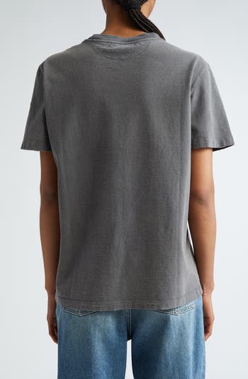 【GOLDEN 】CRYSTAL-EMBELLISHED COTTON T-SHIRT Golden Goose Crystal Embellished Distressed Cotton T-Shirt