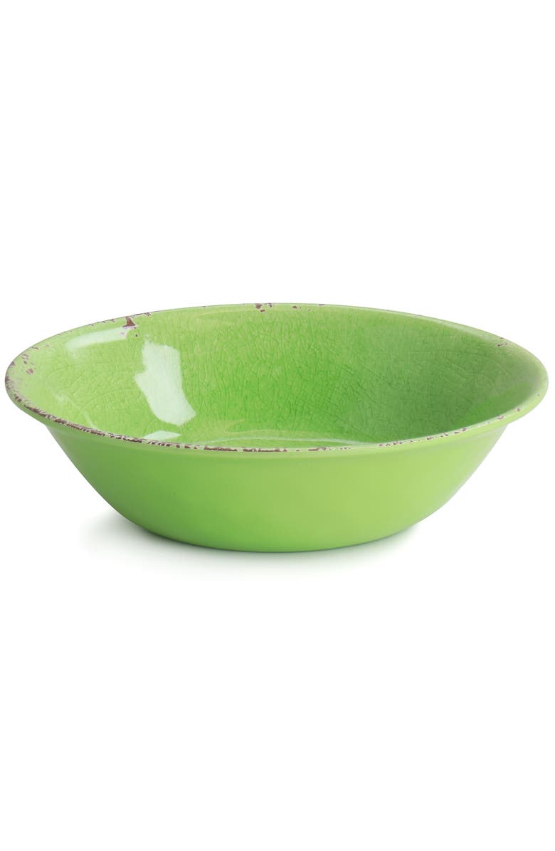Laurie Gates California Designs Mauna 12 piece Melamine Dinnerware Set, Alternate, color, Crackle Green