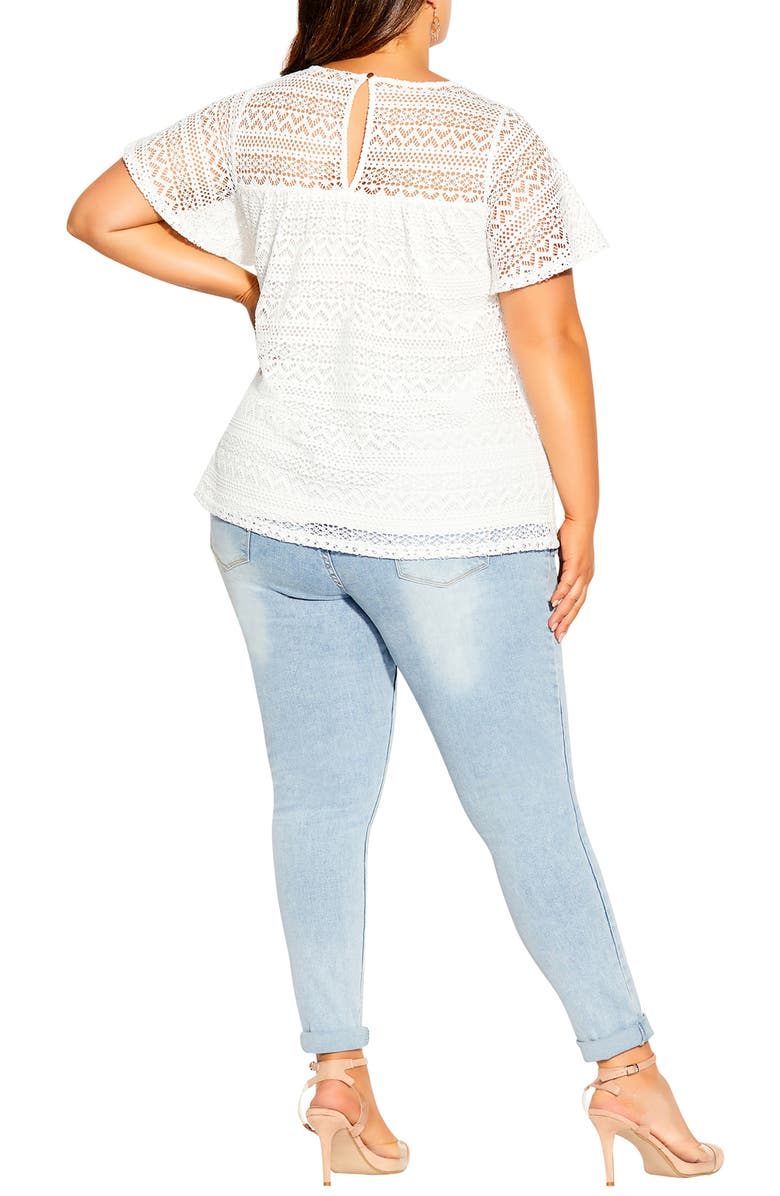 City Chic Women's Serenity Lace Top, Alternate, color,