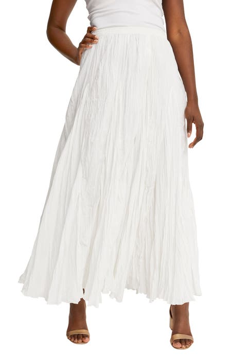 Flowing Crinkled Maxi Skirt (Plus Available)