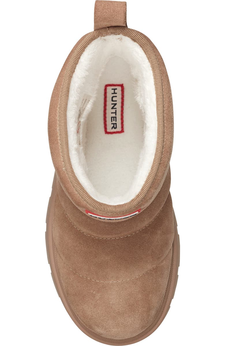 Hunter Kids' Cuddle Lug Sole Insulated Waterproof Snow Boot, Alternate, color, Tan/ Tan