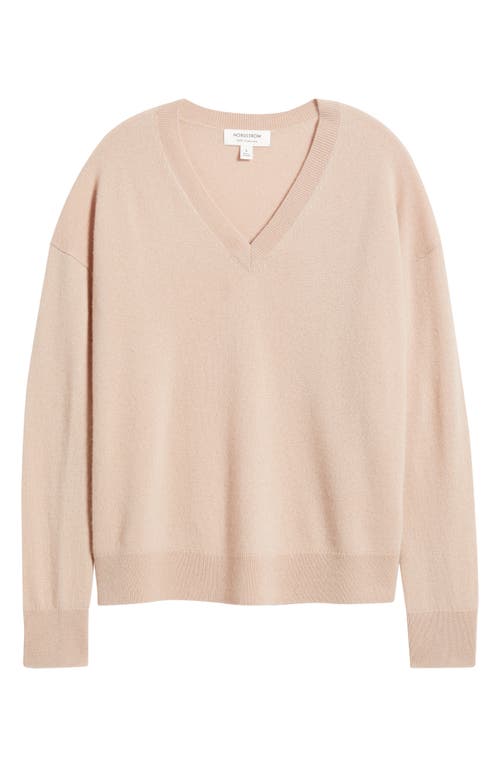 Nordstrom V-neck Cashmere Sweater In Pink