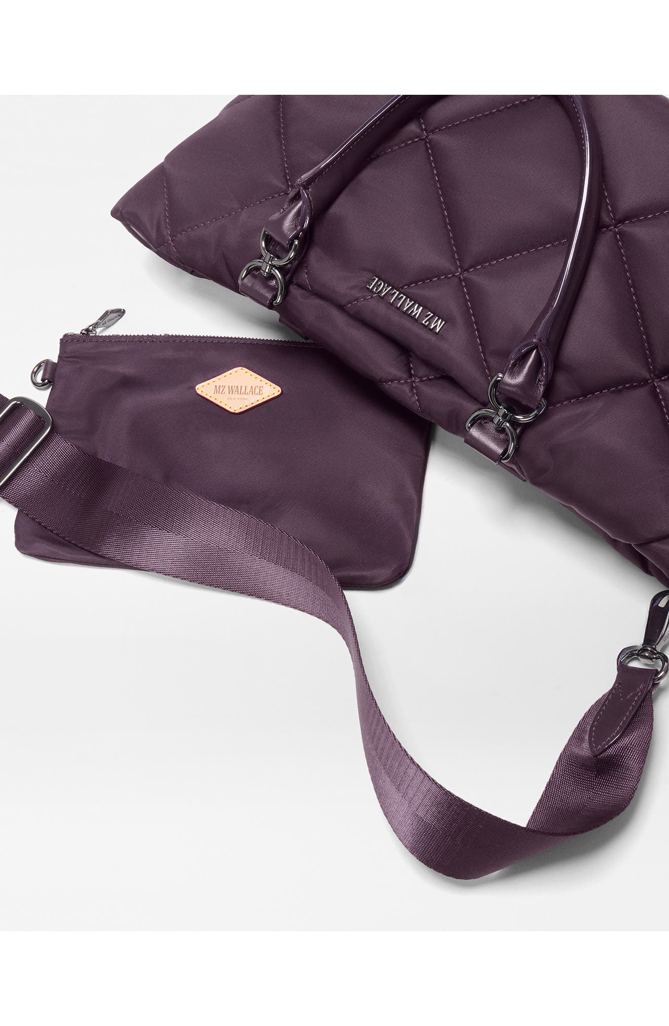 MZ Wallace Medium Madison East/West Tote, Alternate, color, Raisin