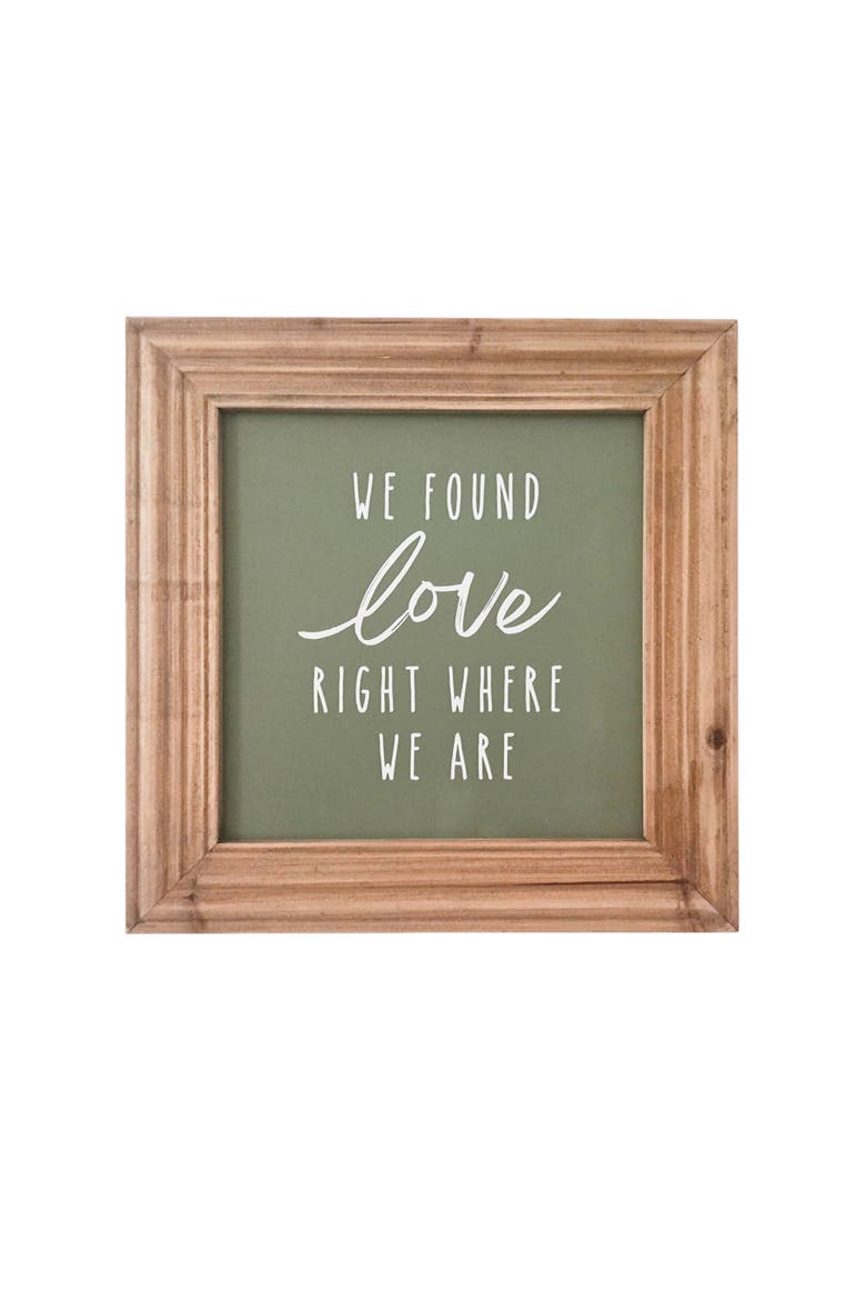 Found Love Where We Are Wall Sign, Main, color, Green