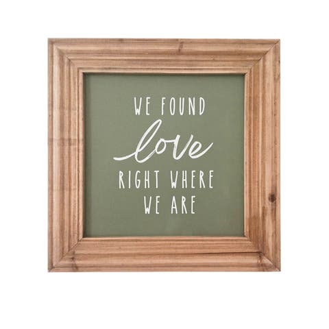 Found Love Where We Are Wall Sign