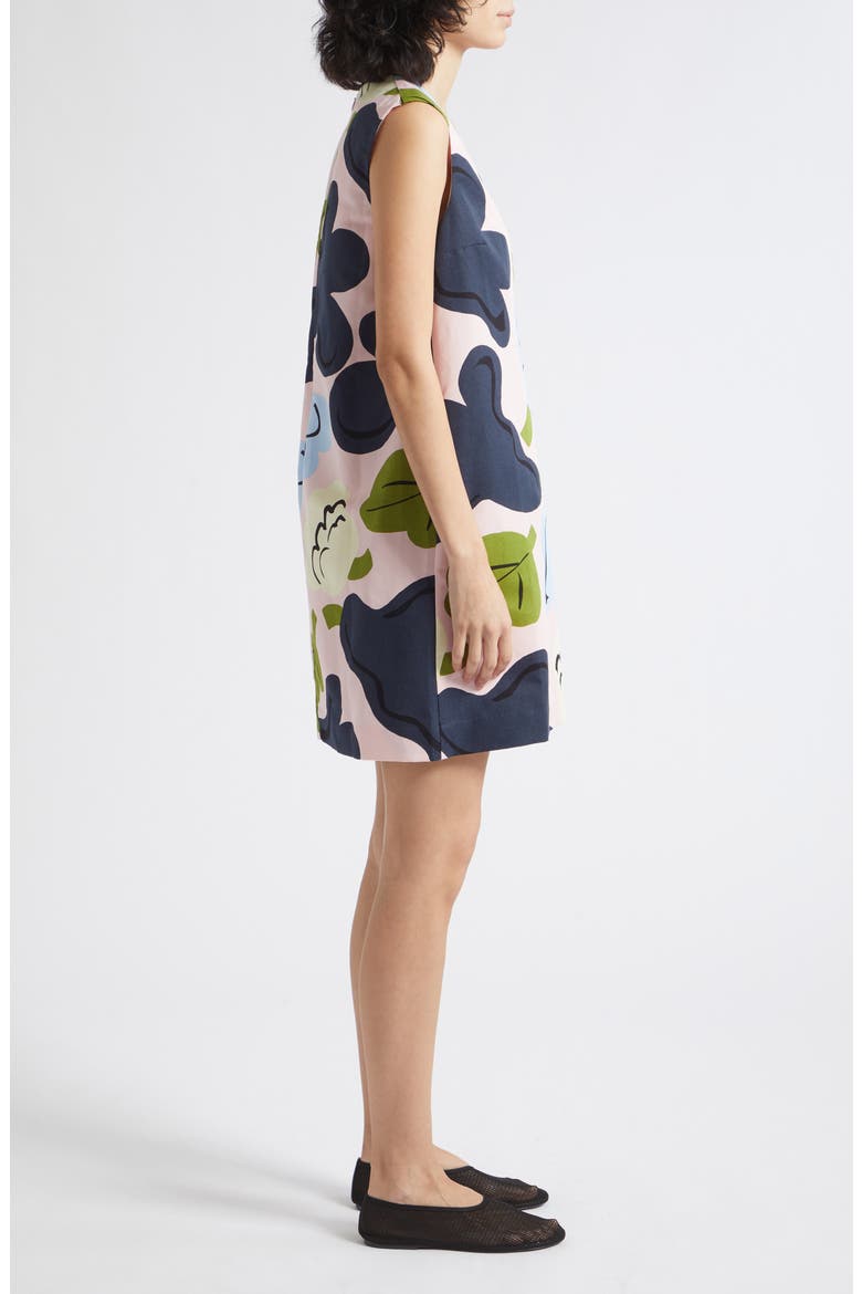 Kiuru Kukasta Kukkaan V-Neck Shift Dress, Alternate, color, PINK DARK BLUE LIGHT BLUE