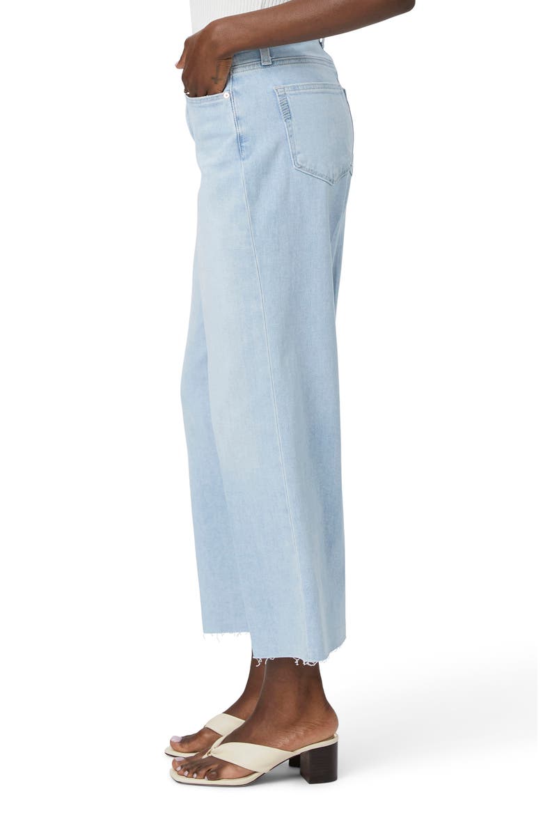 Anessa High Waist Raw Hem Wide Leg Ankle Jeans, Alternate, color, MARTINI