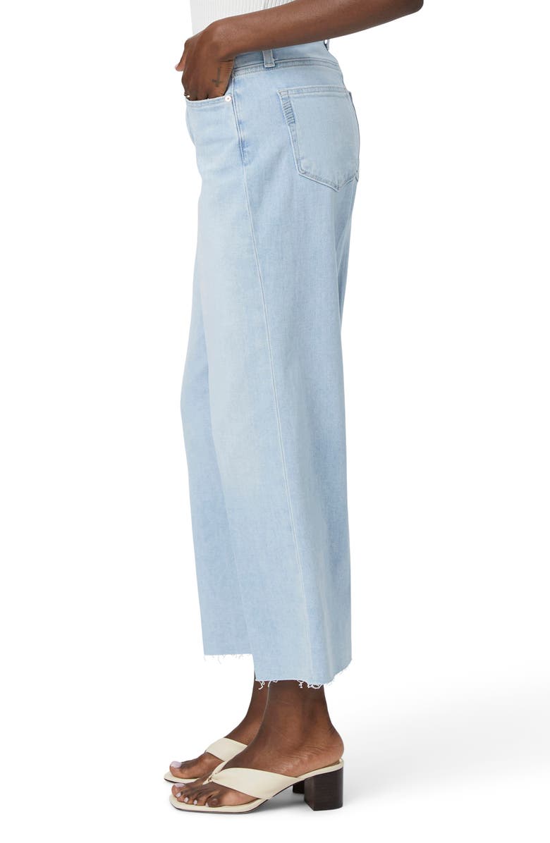 PAIGE Anessa High Waist Raw Hem Wide Leg Ankle Jeans, Alternate, color, 