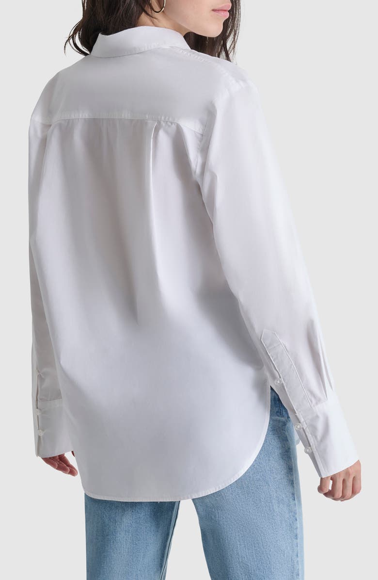 DKNY Jeans Rhinestone Cotton Button-Up Shirt, Alternate, color, 