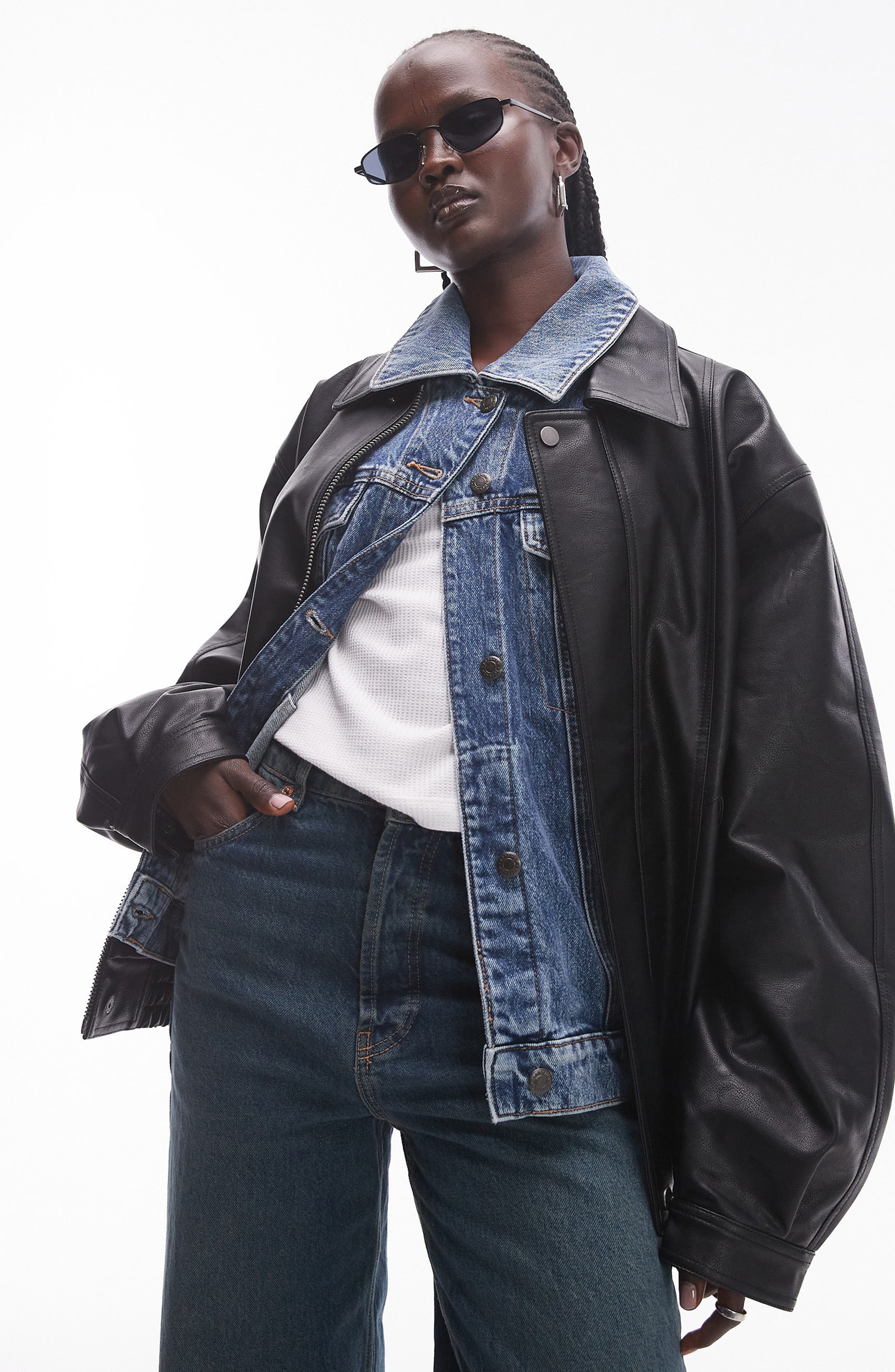 leather bomber jacket