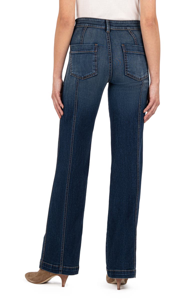 KUT from the Kloth Jodi Seamed High Waist Wide Leg Utility Jeans, Alternate, color, 