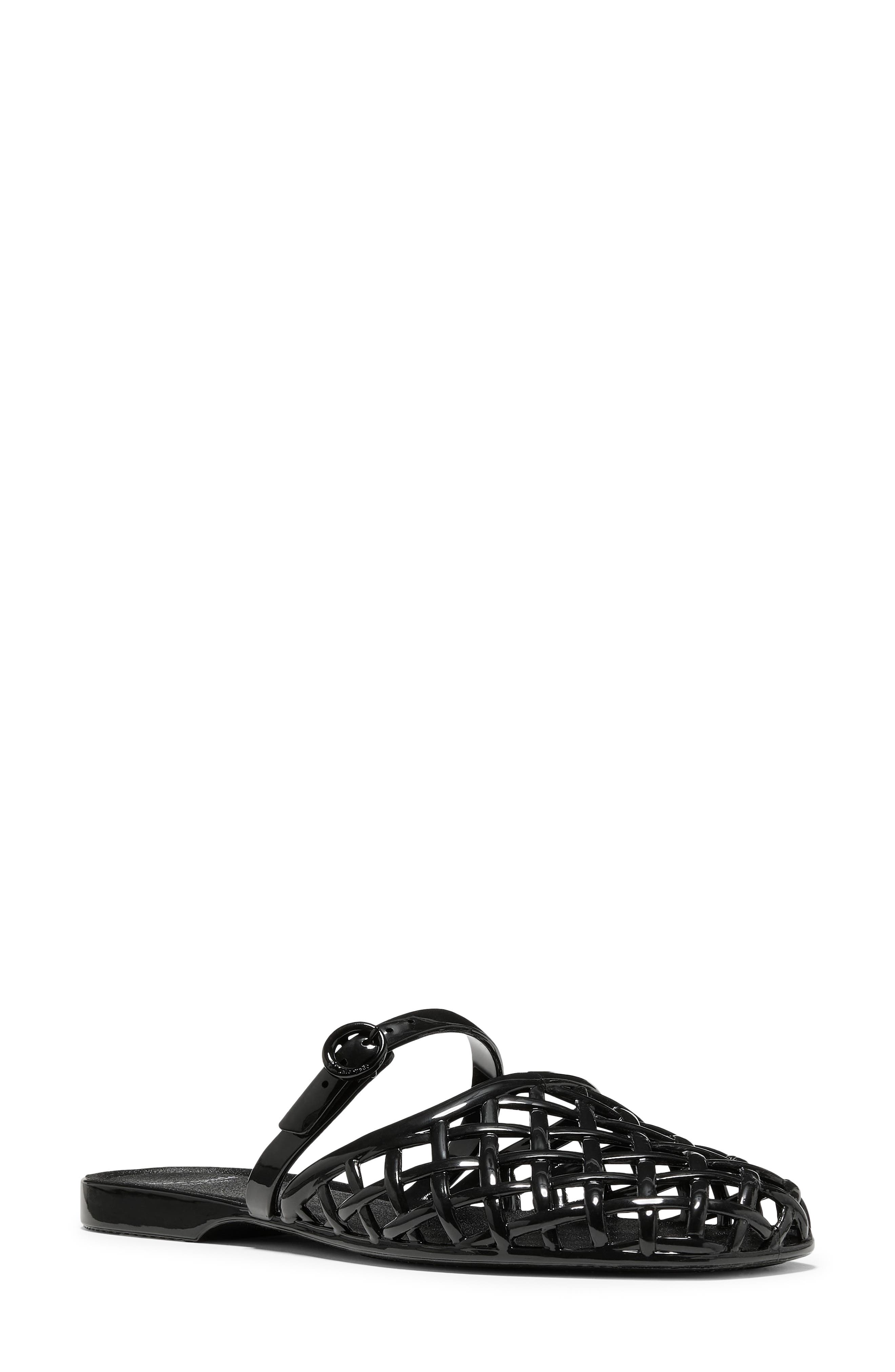 Kate Spade New York jelly fisherman mule, Main, color, Black