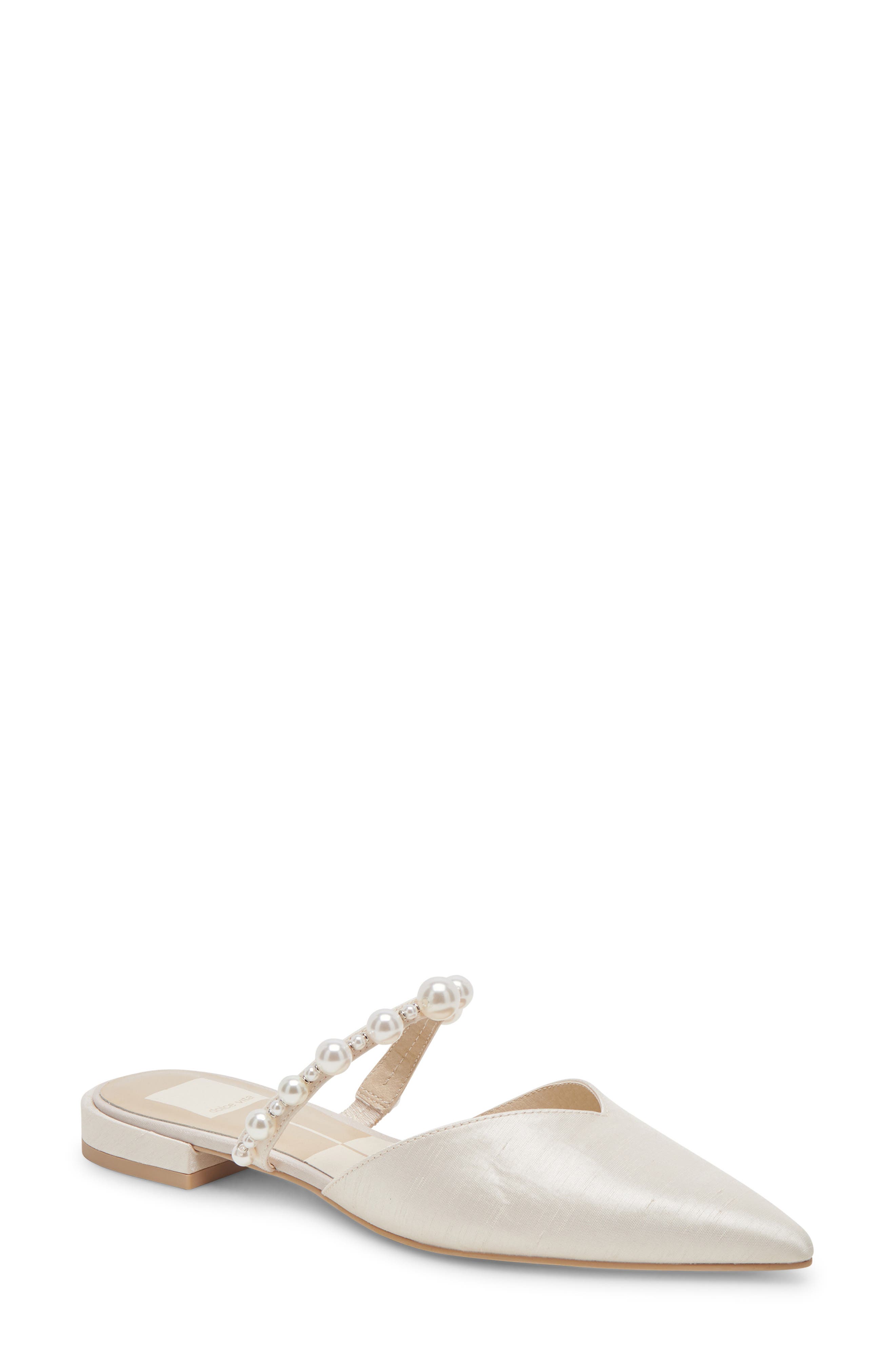 Dolce Vita Kanika Imitation Pearl Pointed Toe Mule, Main, color, 
