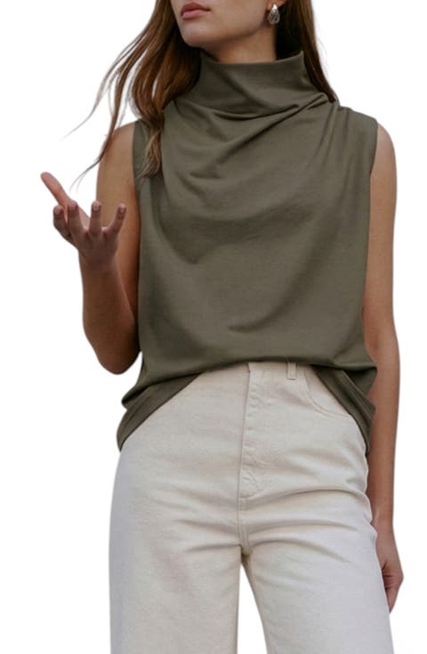 Finch French Terry Funnel Neck Top